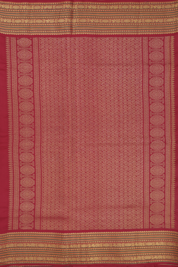 Kanchipuram Silk Saree In Black With Natural Dye Printed