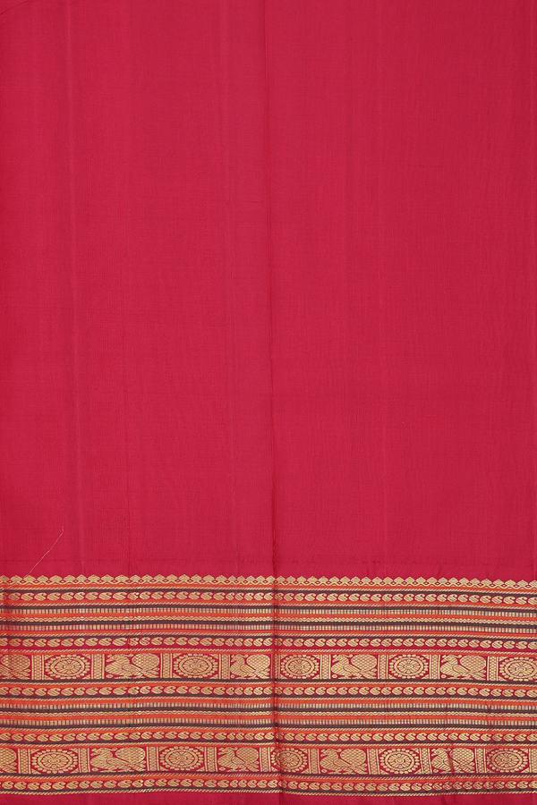 Kanchipuram Silk Saree In Black With Natural Dye Printed