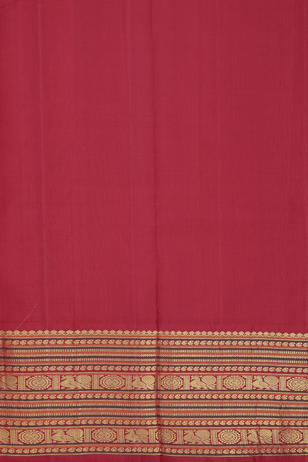 Kanchipuram Silk Saree In Black With Natural Dye Printed