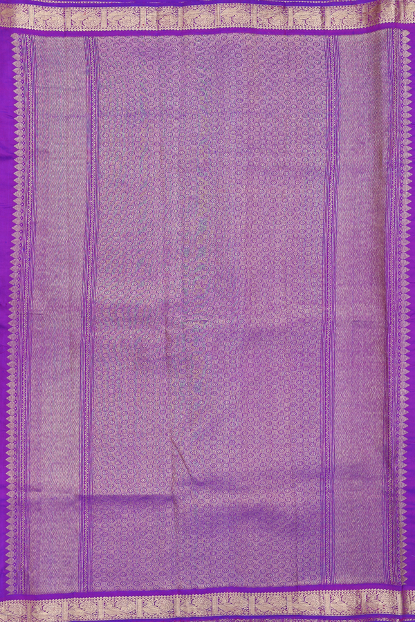 Kanchipuram Silk Saree In Pink With Floral Printed Design