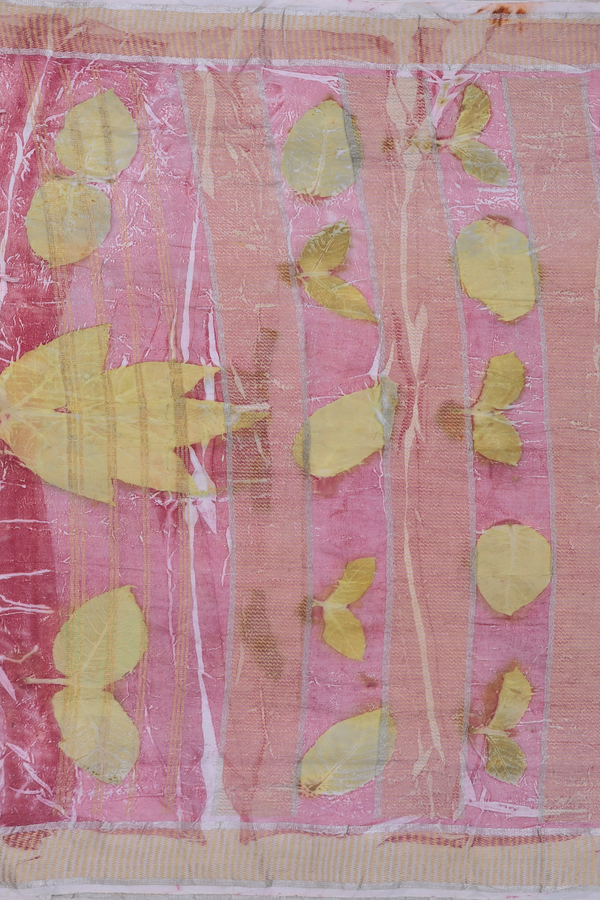 Kanchipuram Silk Saree In Dusty Pink With Natural Dye Printed
