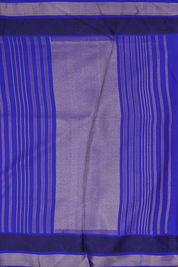 Kanchipuram Silk Saree In Midnight Green With Paisley Buttas