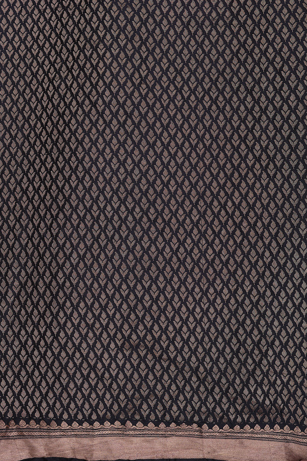 Bandhani Silk Saree In Black With Tie And Dye Design