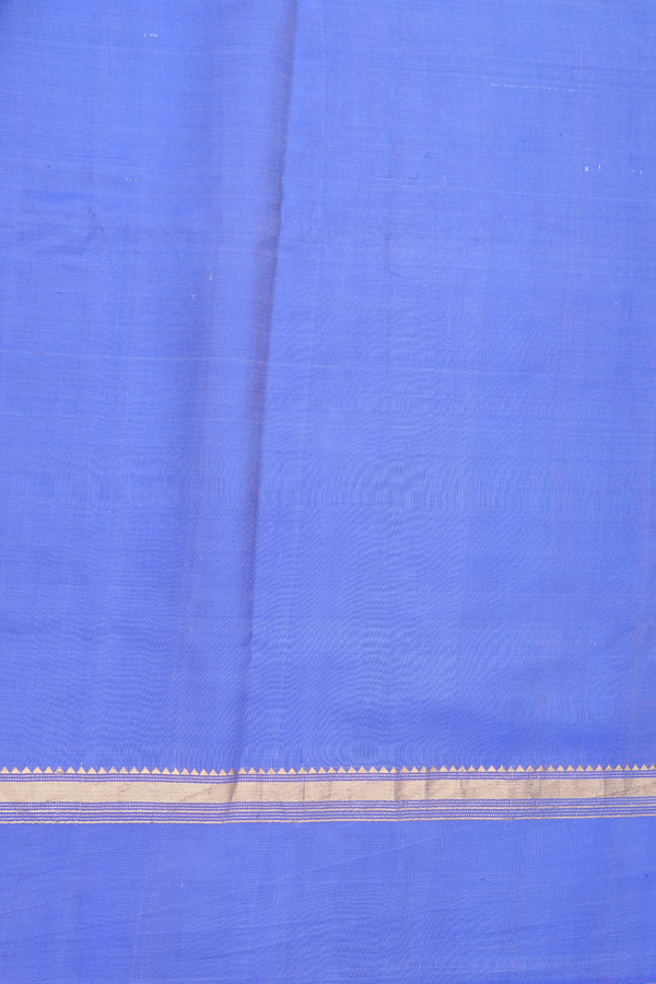 Kanchipuram Silk Saree In Cream Color With Floral Design