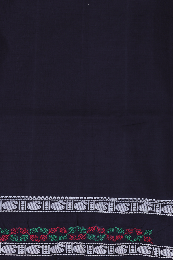 Kanchipuram Silk Saree In Cream Color With Stripes Design