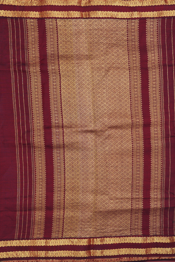 Kanchipuram Silk Saree Green With Floral Hand Painted Design