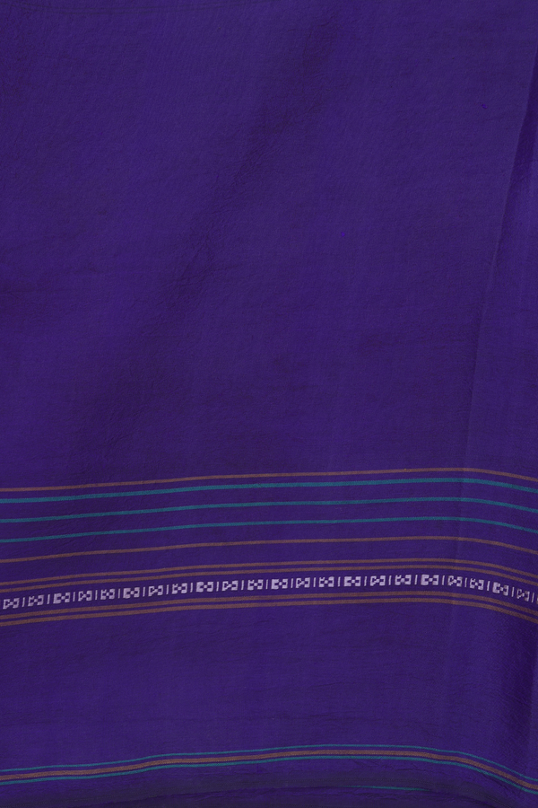Kanchipuram Silk Saree In Black With Hand Painted Design