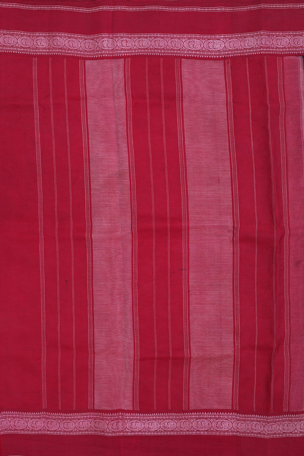 Kanchipuram Silk Saree Black With Floral Hand Painted Design