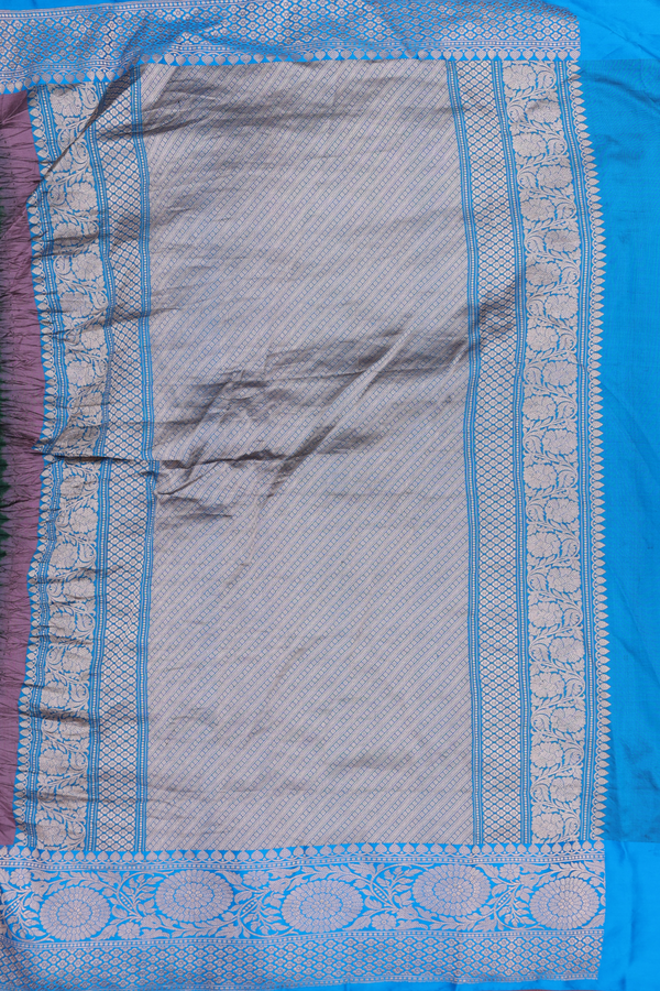 Bandhani Silk Saree In Forest Green With Tie And Dye Design