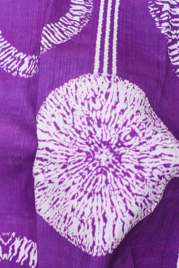 Kanchipuram Silk Saree In Purple With Printed Design