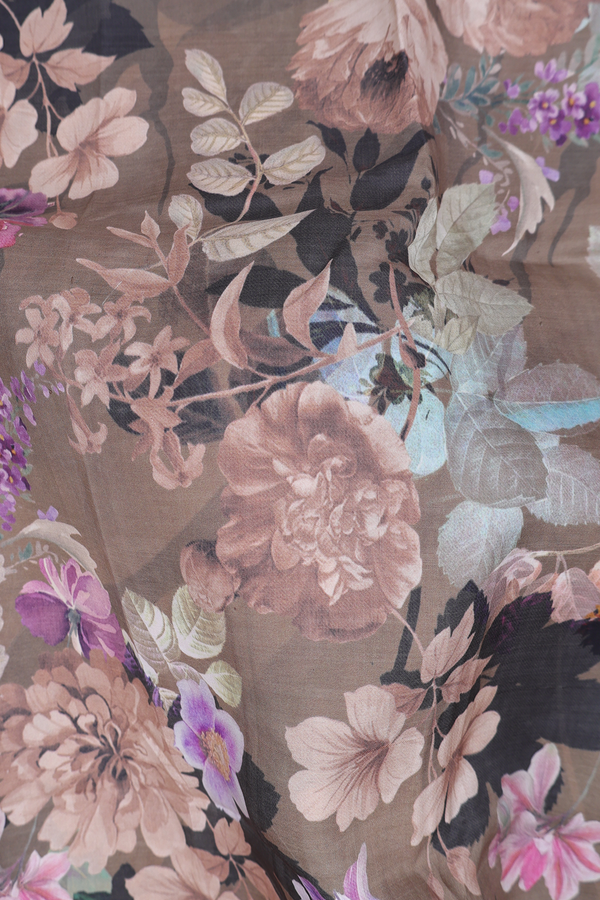 Kanchipuram Silk Saree In Cardamom Green With Floral Design