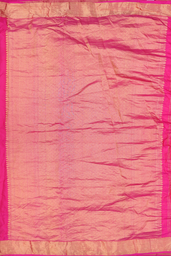 Bandhani Silk Saree In Royal Blue With Peacock Buttas