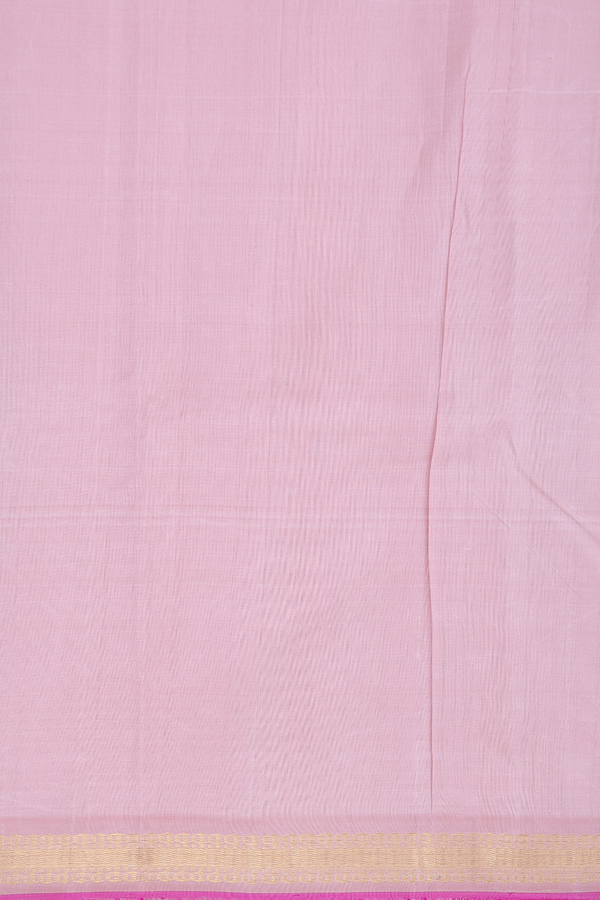 Kanchipuram Silk Saree In Pink With Printed Design