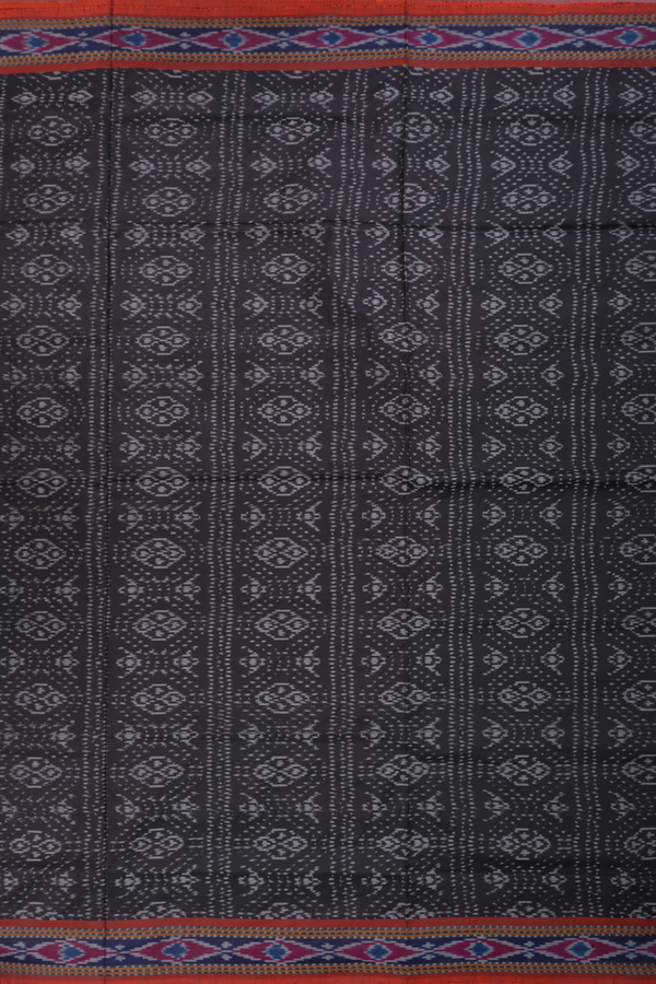 Pochampally Silk Saree In Black With Allover Design