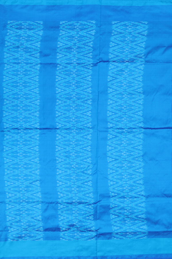 Pochampally Silk Saree In Blue With Diamond Design