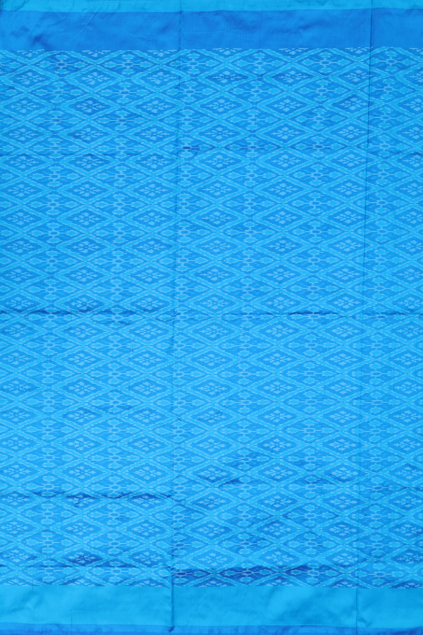Pochampally Silk Saree In Blue With Diamond Design