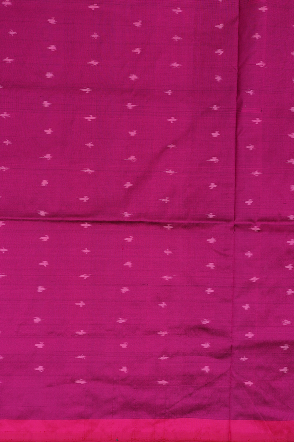 Pochampally Silk Saree In Pink With Ikat Design