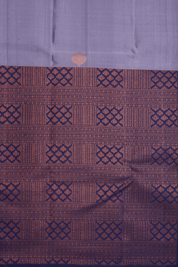 Half And Half Colored Shades Of Blue Kanchipuram Silk Saree