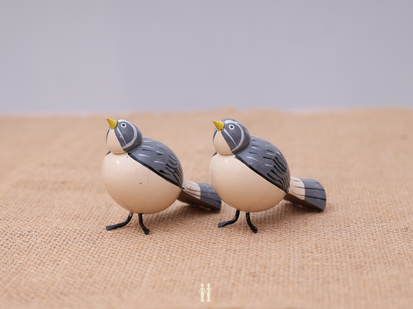 Set Of 4 Wooden Handicraft Multicolor Birds For Showpiece