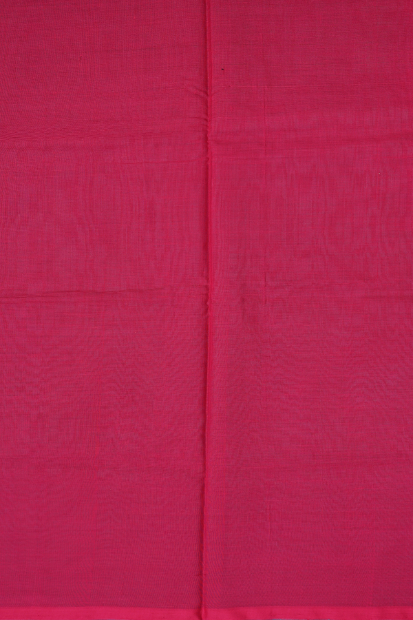 Handloom Cotton Saree In Green With Threadwork Buttas