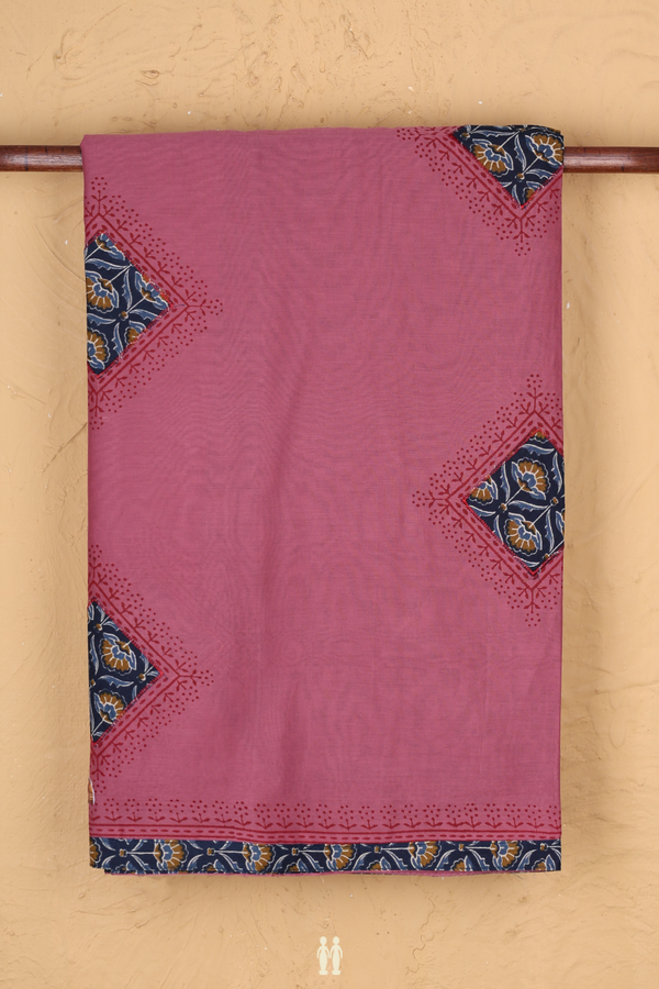 Hyderabad Cotton Saree In Mulberry With Patch Work
