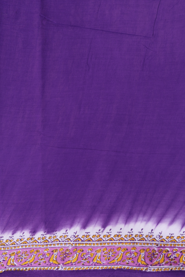 Hyderabad Cotton Saree In Pastel Purple With Floral Design