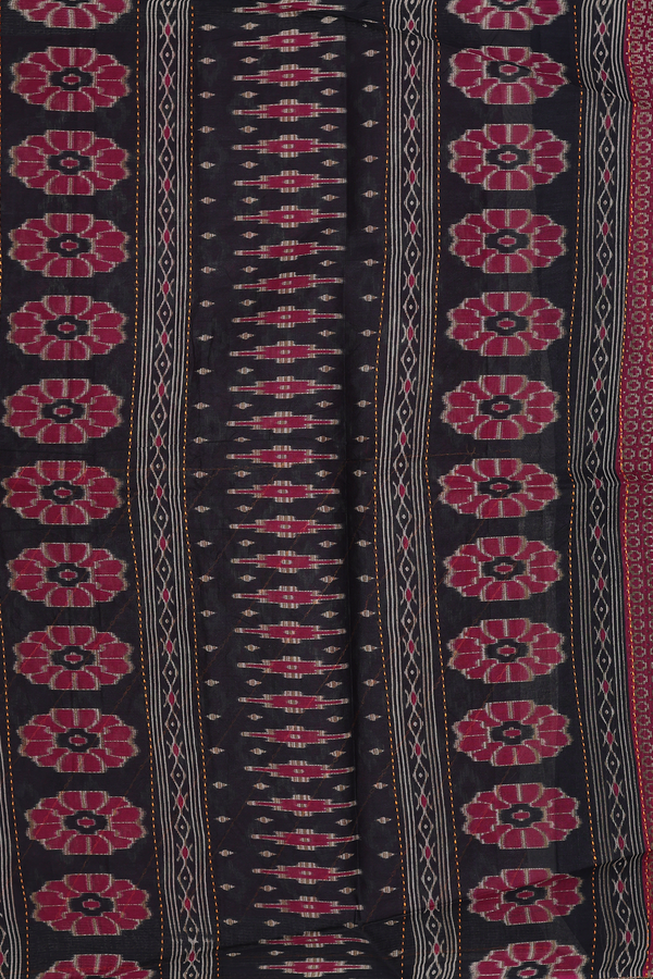 Hyderabad Cotton Saree In Rose Red With Diamond Design