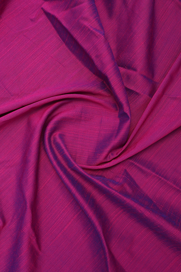 Regular Collar Plain Purple Rose Raw Silk Shirt