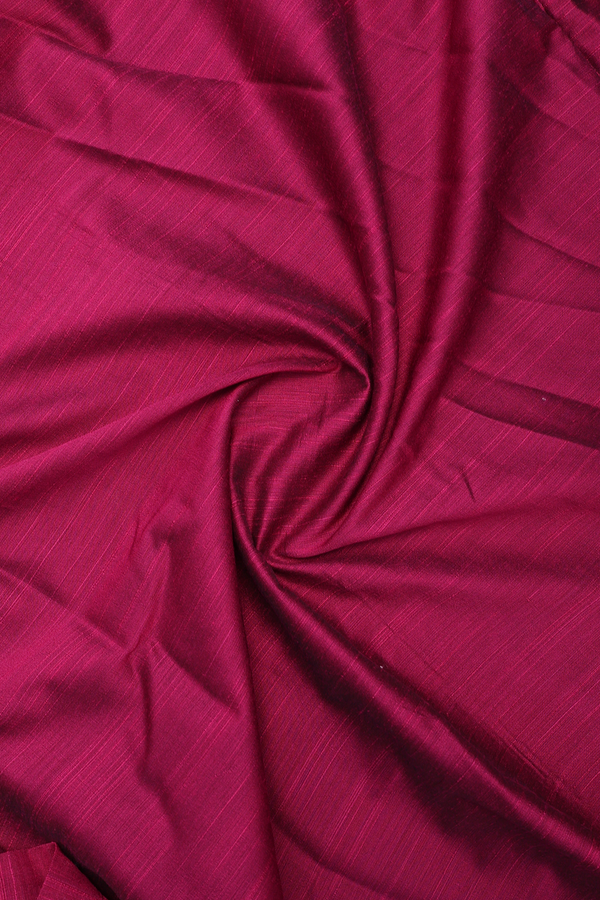 Regular Collar Plain Berry Purple Raw Silk Shirt