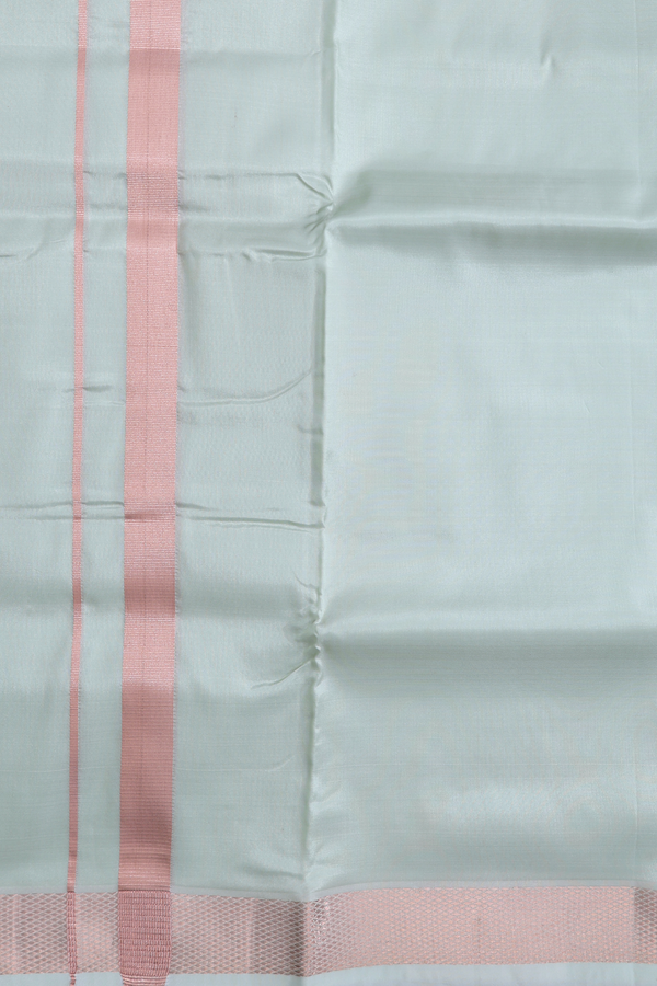 Zari Border Pastel Green Art Silk Dhoti