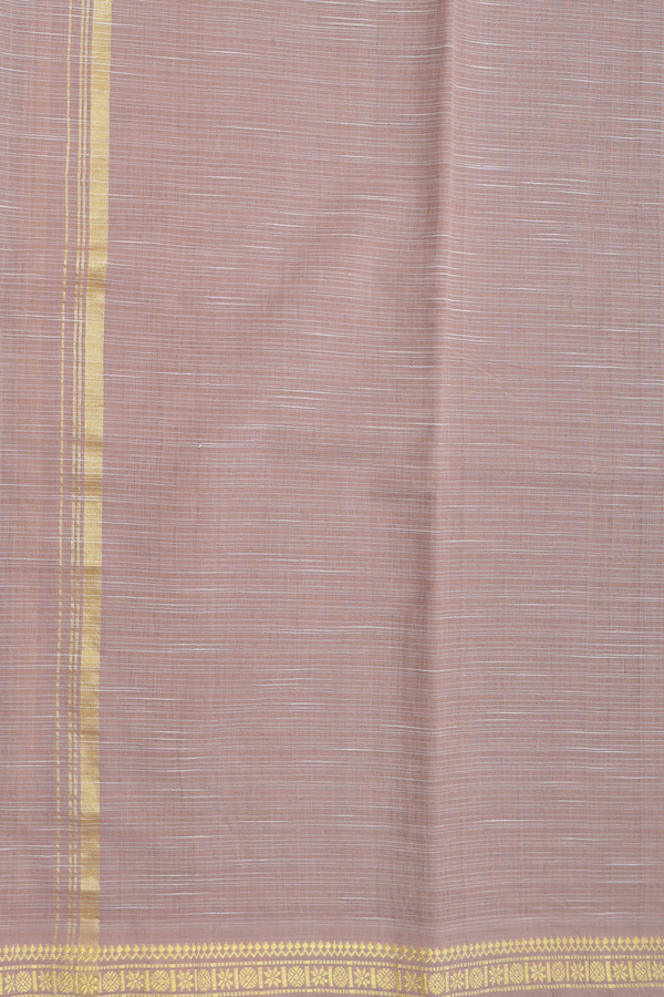 Zari Border Brown Cotton Dhoti