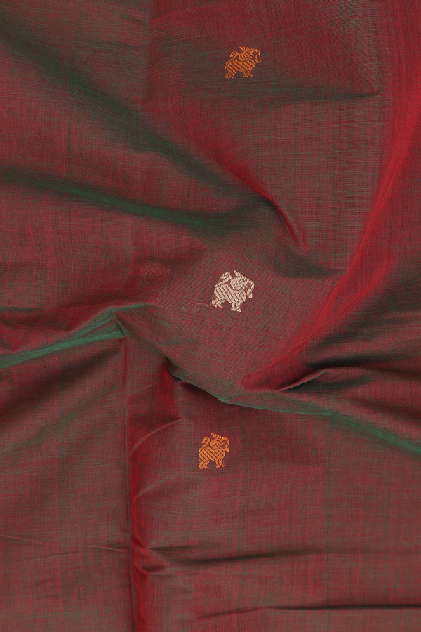 Coimbatore Cotton Saree In Manthulir With Threadwork Buttas