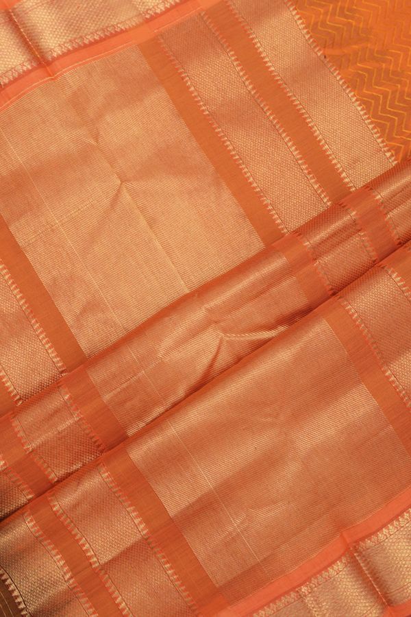 Nine Yards Silk Cotton Saree In Midnight Blue With Zari Butti