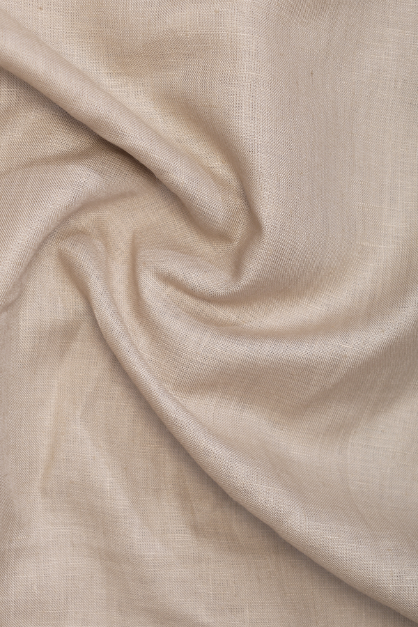 V-neck Threadwork Buttas Brownish Grey Linen Long Kurta