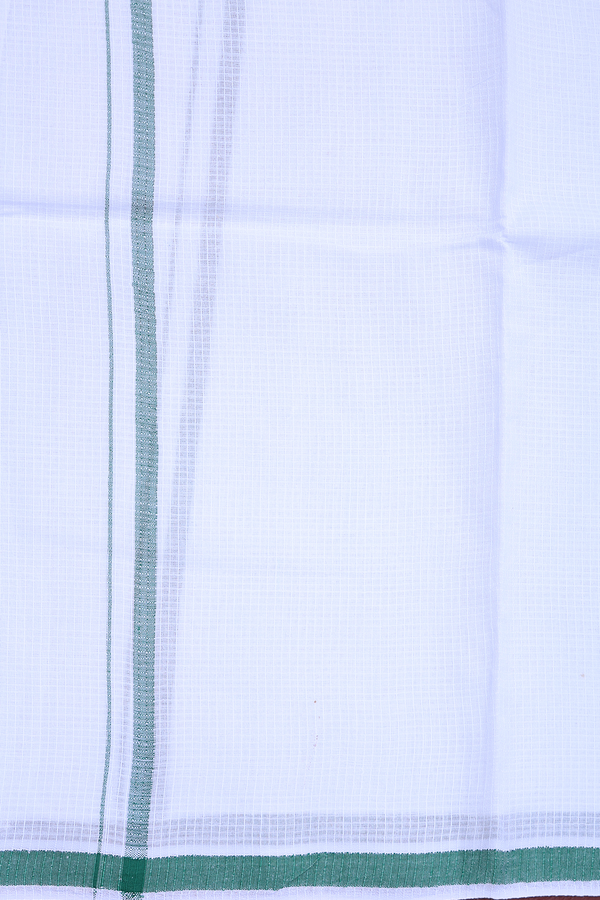 Contrast Border Cotton Dhoti