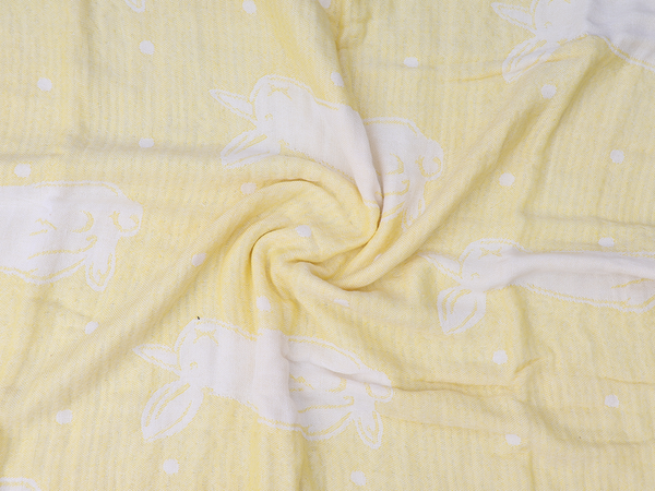 Blue And Yellow Set Of 2 Linen Cotton Towels