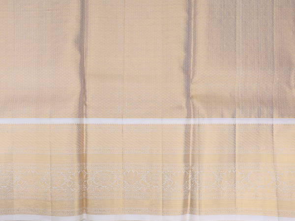 Floral Design Dual Tone Kanchipuram Half Saree Material