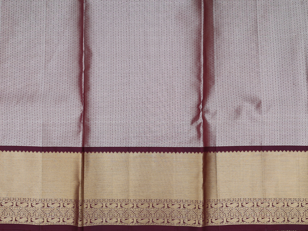 Floral Design Yellow Kanchipuram Silk Half Saree Material