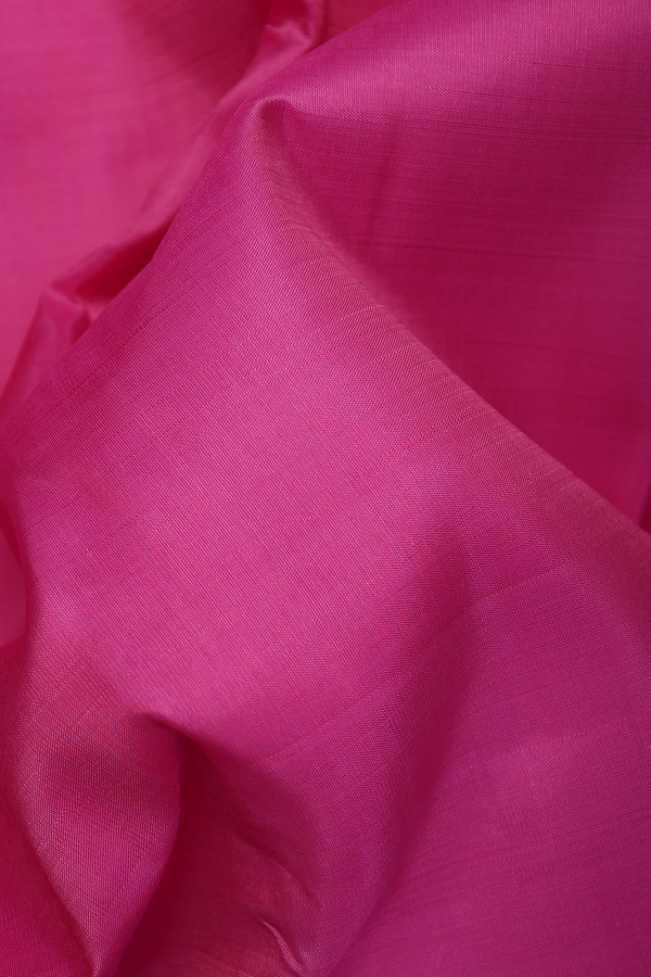 Kanchipuram Silk Saree In Rose Pink With Zari Border