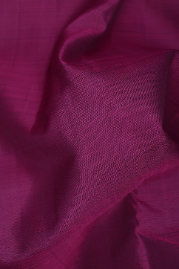 Kanchipuram Silk Saree In Grape Purple With Korvai Border