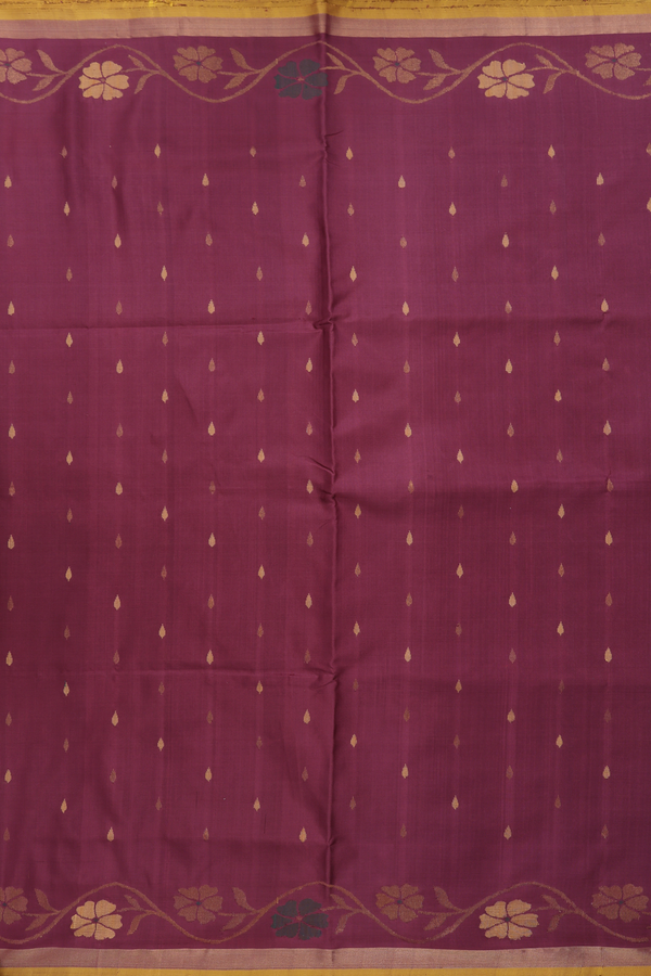 Uppada Silk Saree In Berry Red With Allover Buttas