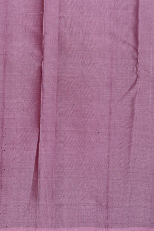 Kanchipuram Silk Saree In Dusty Lavender With Stripes Design