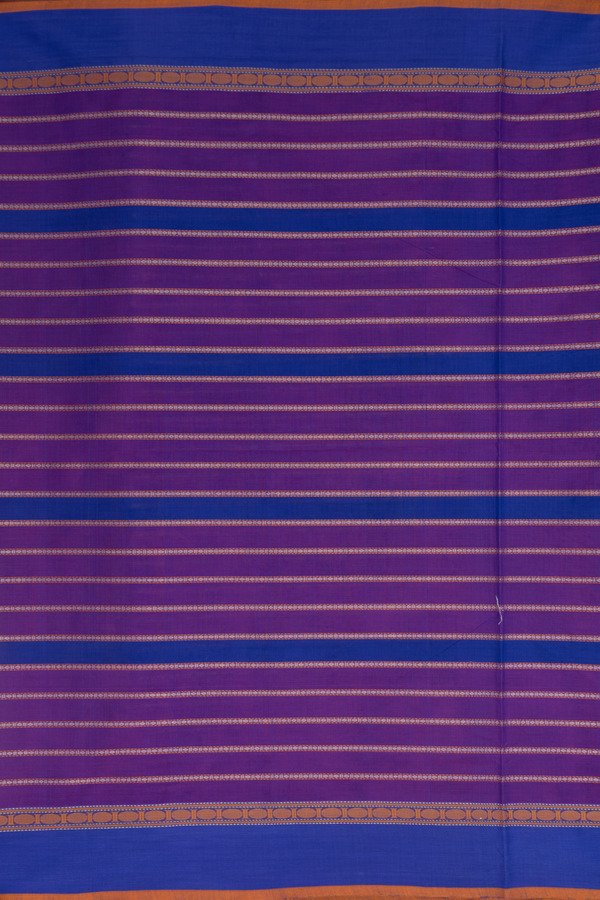Coimbatore Cotton Saree Purple And Blue With Stripes Design