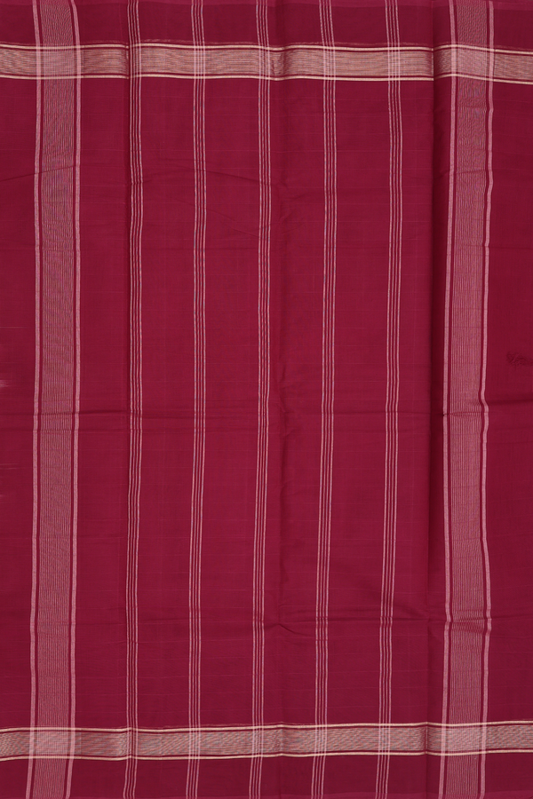 Kanchi Cotton Saree In Dusty Rose With Checks Design