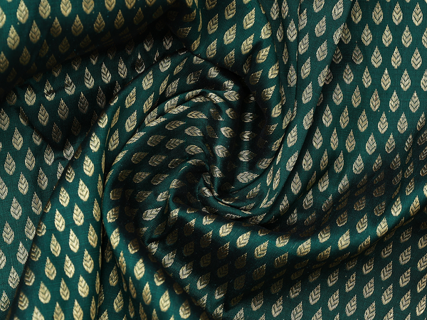 Zari Buttis Green Kanchipuram Pavadai Sattai Material