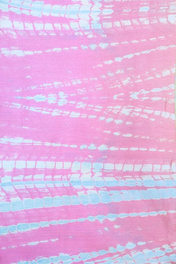 Tussar Silk Saree In Sky Blue With Circle Printed Design