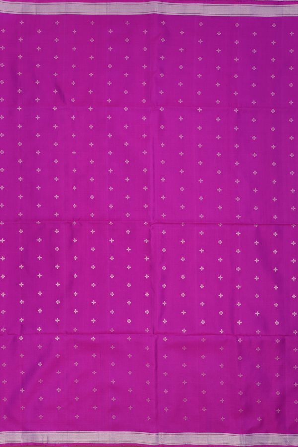 Soft Silk Saree In Purple With Floral Buttis