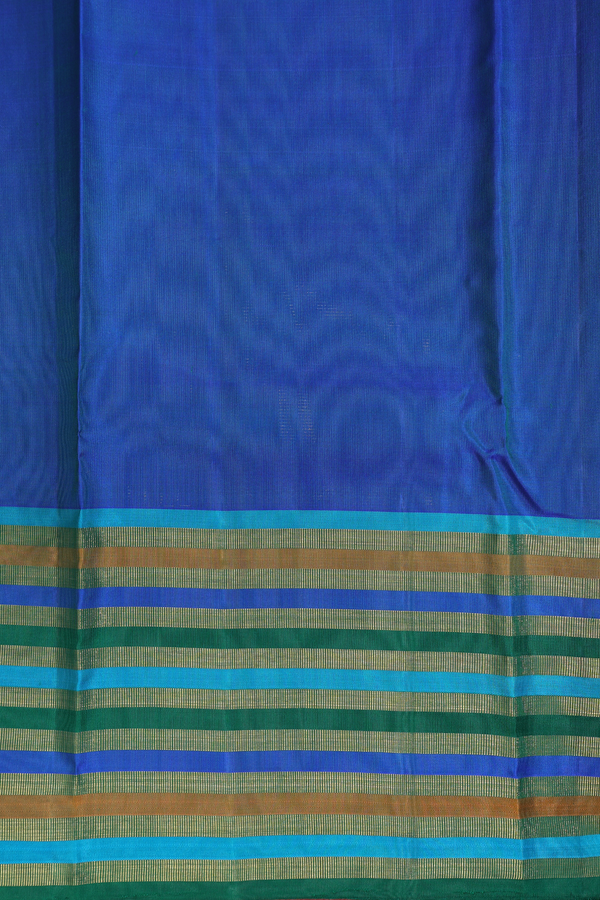 Kanchipuram Silk Saree In Dual Tone With Contrast Border