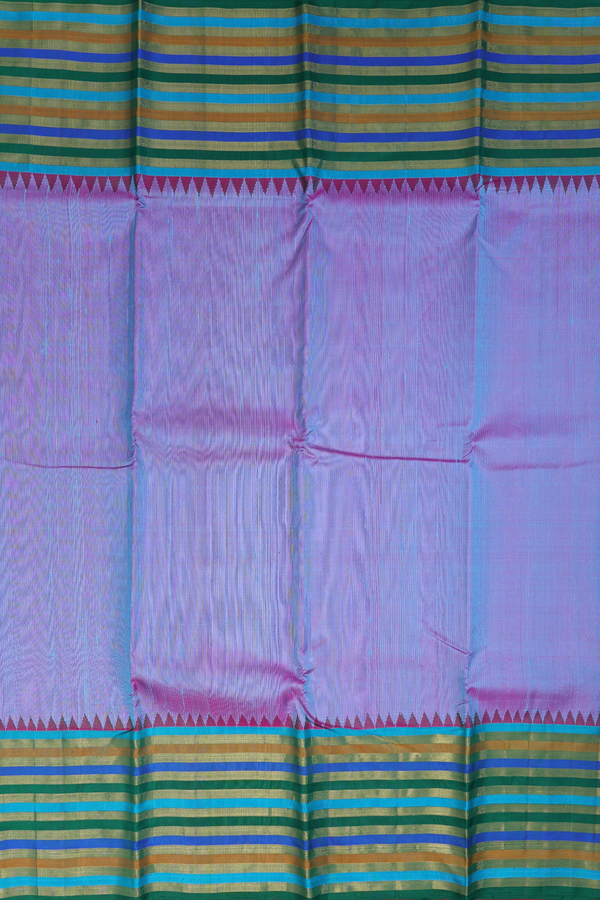 Kanchipuram Silk Saree In Dual Tone With Contrast Border