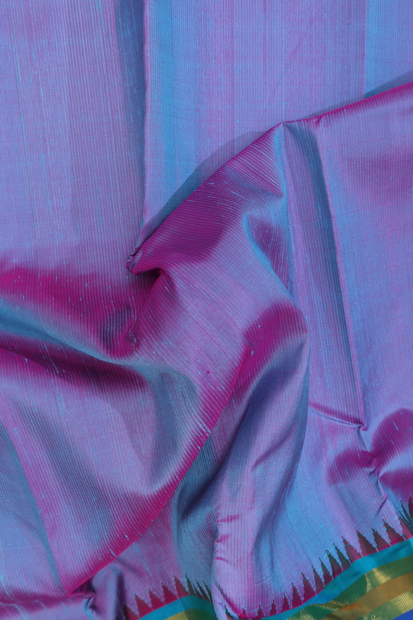 Kanchipuram Silk Saree In Dual Tone With Contrast Border